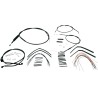 Complete Black Vinyl Handlebar Cable Line Kit for Ape Hangers