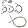 Kit câble de guidon/durite de frein tressé inox standard