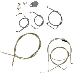 Standard Stainless Braided Handlebar Cable Brake Line Kit