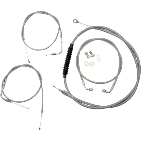 Standard Stainless Braided Handlebar Cable Brake Line Kit
