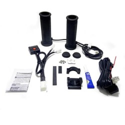 Poignées chauffantes avec bouton-poussoir