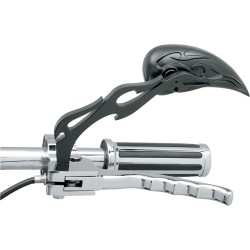 Rétroviseur goutte d'eau style flamme avec support sculpté