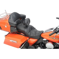 Backrest Compatible 2-Up Leather Touring Seat