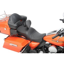 Backrest Compatible 2-Up Leather Touring Seat