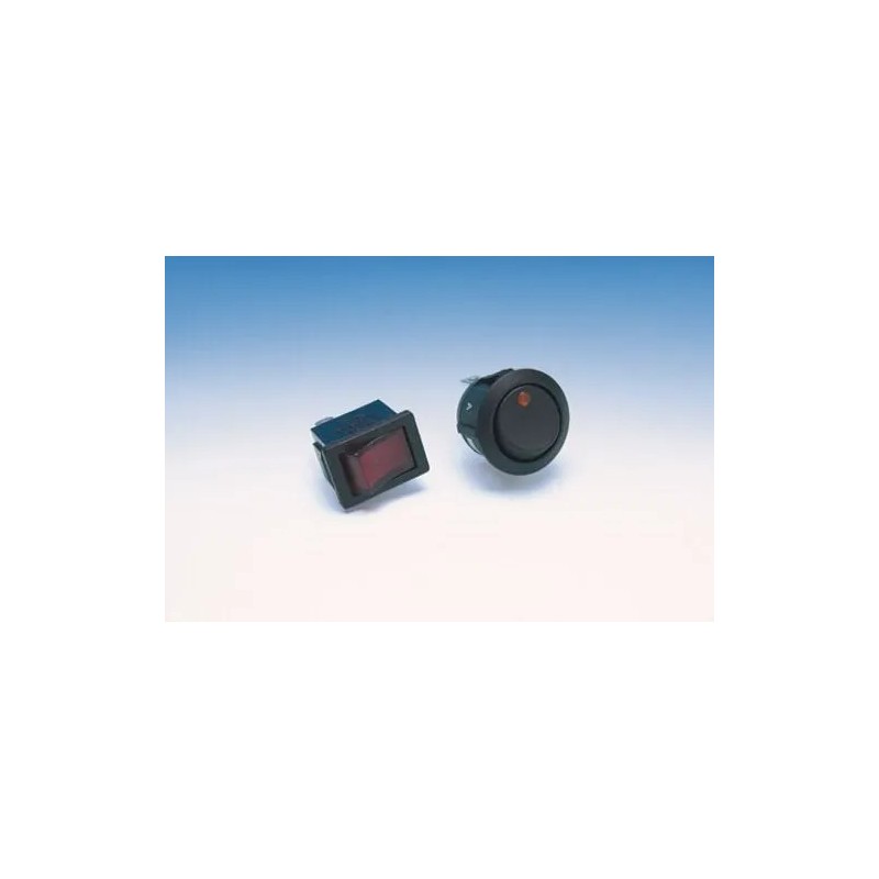 Commutateur rond à éclairage ambré