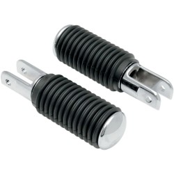 Chrome Foot Pegs with Rubber Sleeves