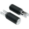 Chrome Foot Pegs with Rubber Sleeves