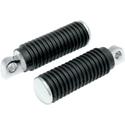 Chrome Foot Pegs with Rubber Sleeves