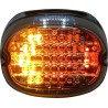 Low Profile LED Taillight with Integrated Auxiliary Turn Signals