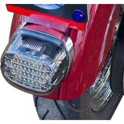 Low Profile LED Taillight with Integrated Auxiliary Turn Signals