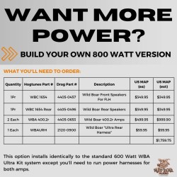 Front   Rear Speaker Kit with 600 W Amp