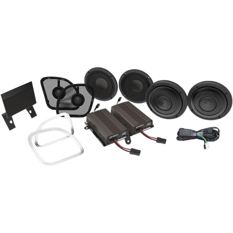 Front   Rear Speaker Kit with 600 W Amp