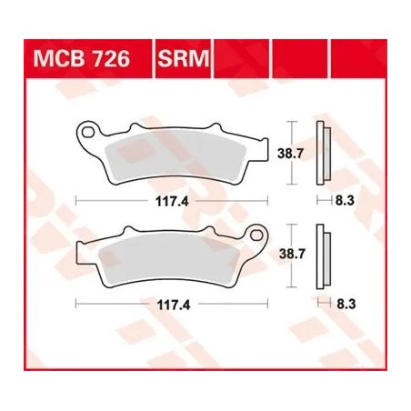 Plaquettes de frein scooter frittées SRM Series