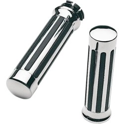 Custom Chrome Rail Style Rubber Grips