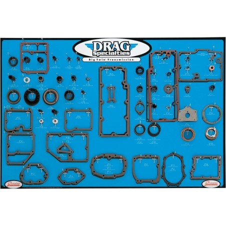 Gasket, Seal and O-Ring Display for Big Twin 5-Speed Transmissions