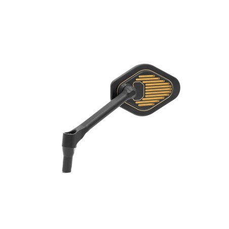 Rétroviseur réglable tige courte (12 cm) Black & Gold Edition
