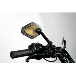 Adjustable Mirror Short Stem (12 cm) Black   Gold Edition