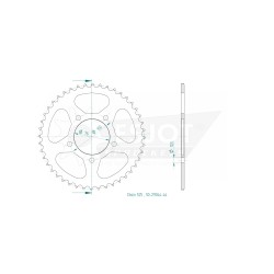 STANDARD SPROCKET REAR 525