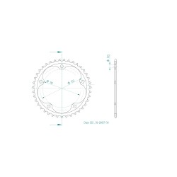 COURONNE ARRIÈRE STANDARD 525