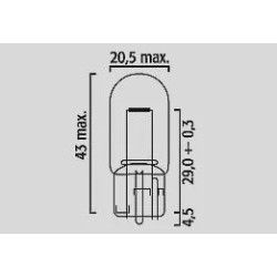 Filament Glass Wedge Bulbs