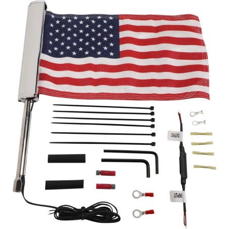 LED Lighted Flagpole with American Flag