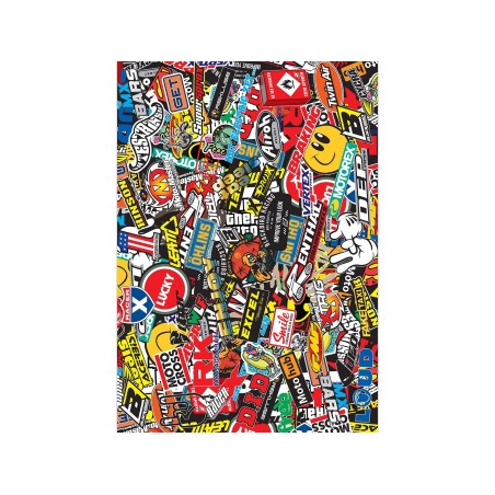 Feuille d'autocollants avec logos