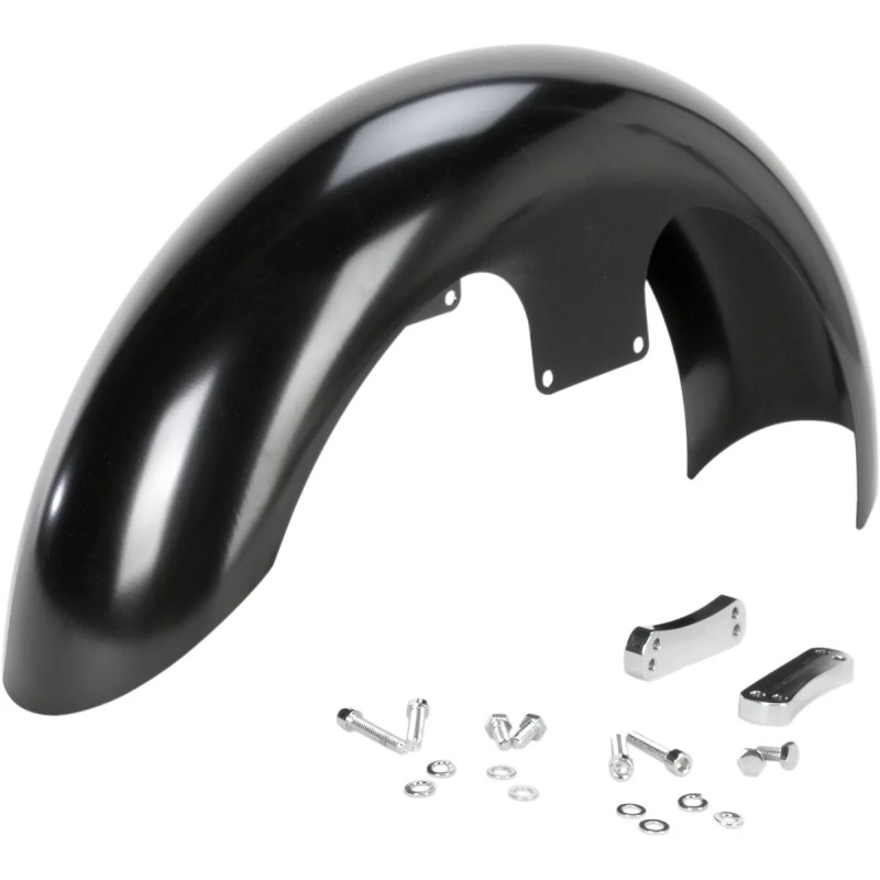 Hugger Series Front Fender with Mounting Blocks for Softail Dyna