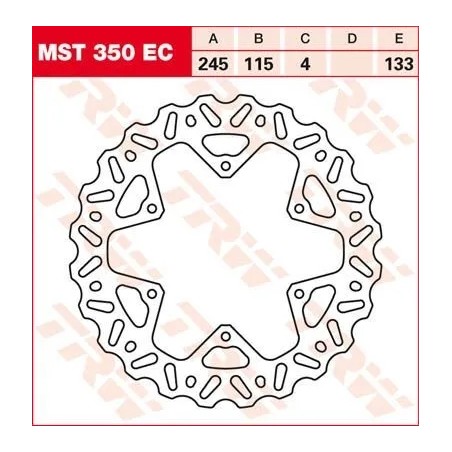EC Cross Design Brake Rotor