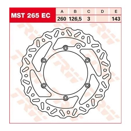 EC Cross Design Brake Rotor
