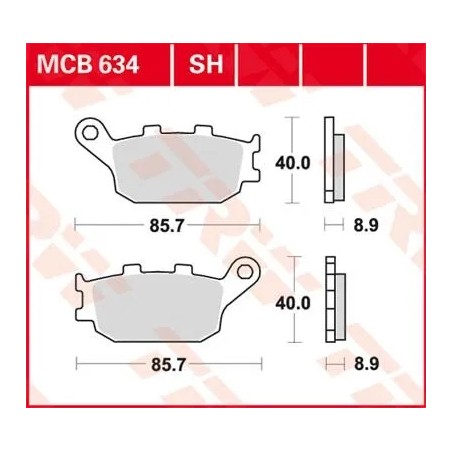 SH Series Sindered Rear Brake Pads