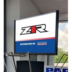 Helmets Display Header with Logo