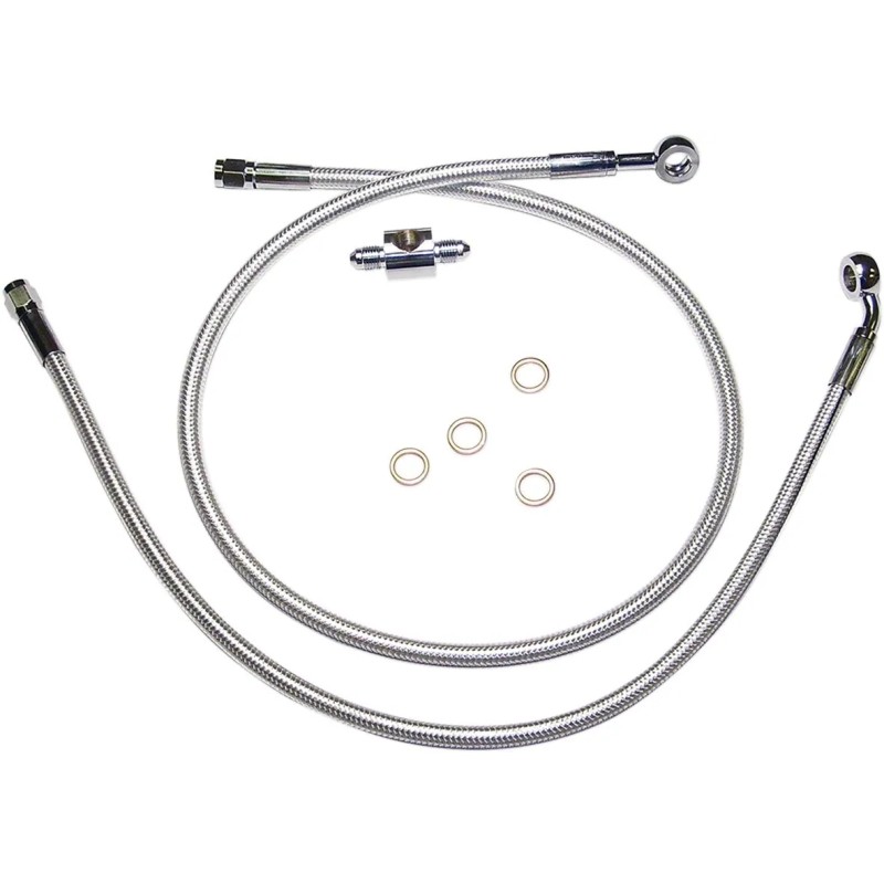 Braided Rear Brake Line Kit