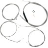 Standard Stainless Braided Handlebar Cable Brake Line Kit