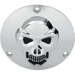 Chrome 3-D Skull Derby Cover