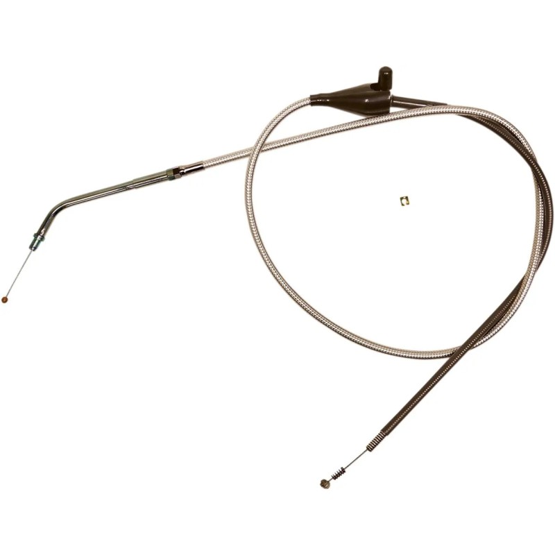 Polished Stainless Steel Braided Throttle Idle Cable