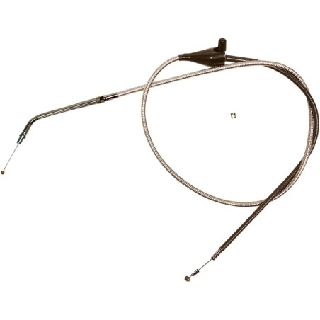 Polished Stainless Steel Braided Throttle Idle Cable