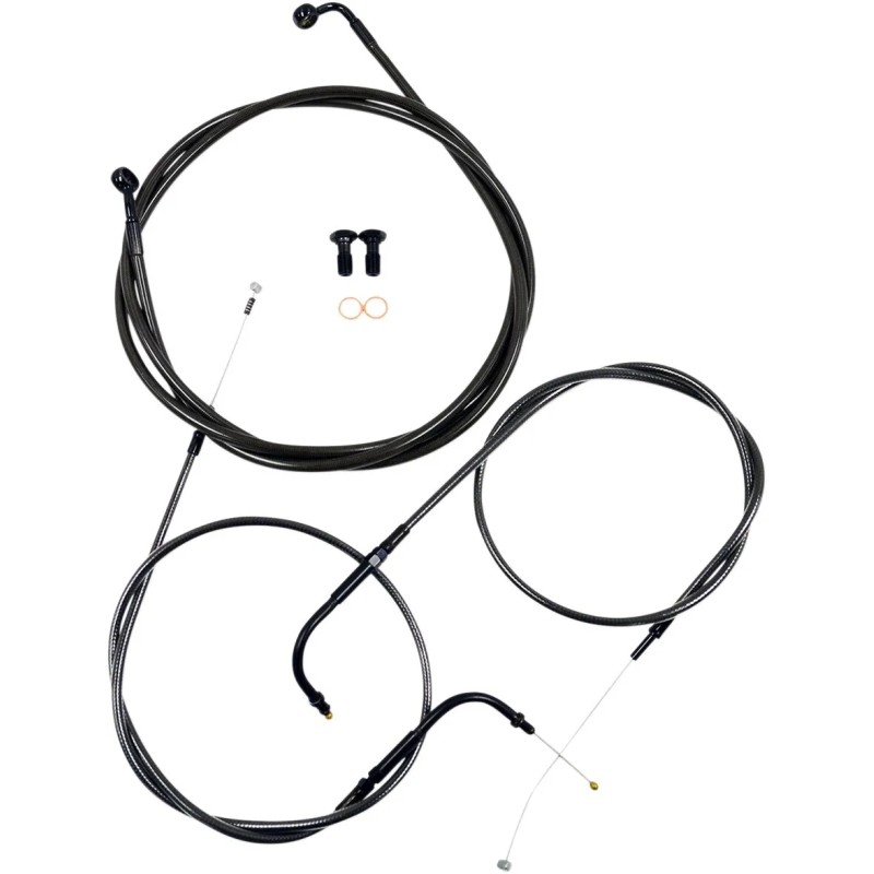 Standard Midnight Braided Handlebar Cable Brake Line Kit