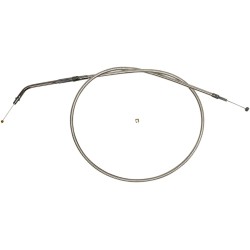 Polished Stainless Steel Braided Throttle Idle Cable