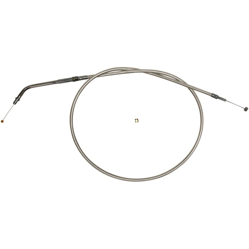 Polished Stainless Steel Braided Throttle Idle Cable