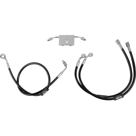 Black Braided Brake Line Kit
