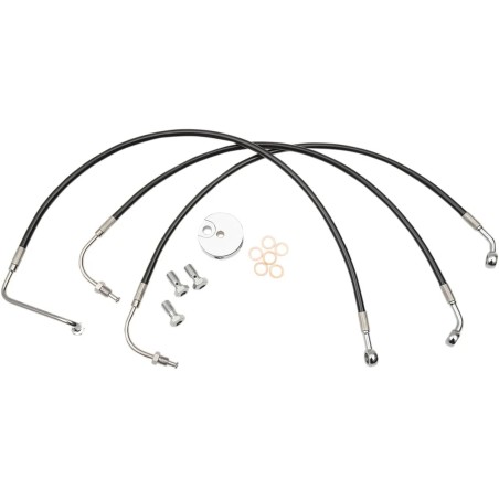 Black Braided Brake Line Kit