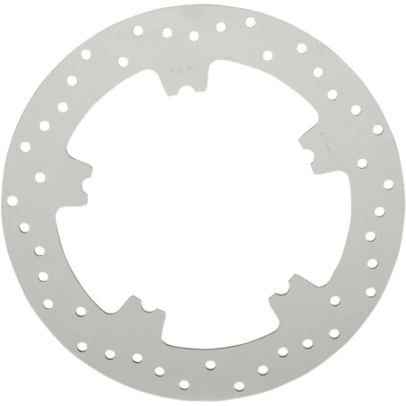 Polished Stainless Steel Drilled Brake Rotor